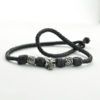 Leather bracelet with skull piece