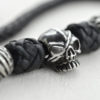 Leather bracelet with skull piece