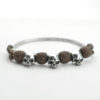 Leather bracelet with skull piece