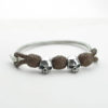 Leather bracelet with skull piece